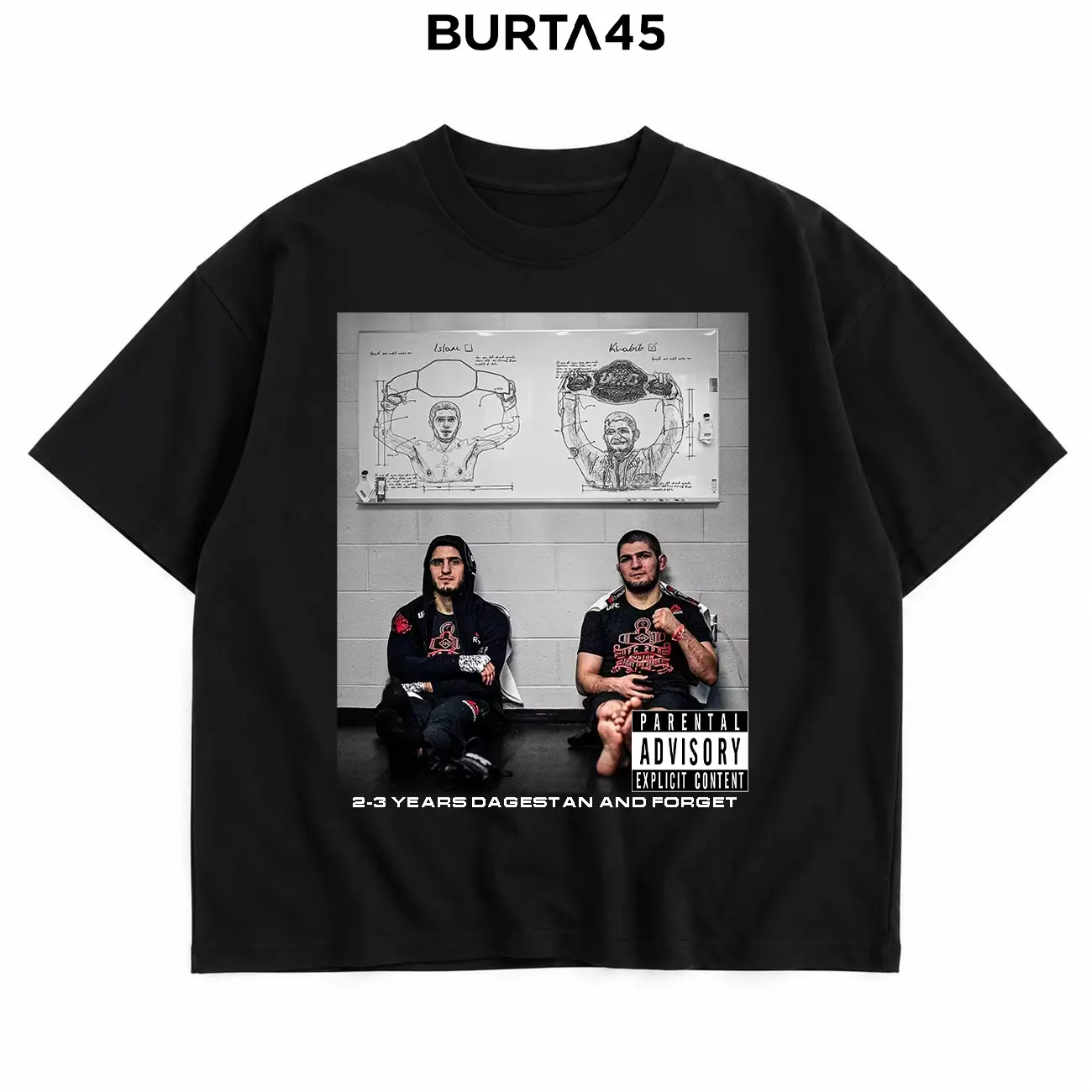 Islam Makhachev & Khabib Nurmagomedov "2–3 Years Dagestan and Forget" Vintage UFC T-Shirt, Men's Oversized Cotton MMA Graphic Tee, Retro Combat Sports Streetwear, Ultimate Fighting Championship Fan Gift