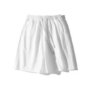 300G Loopback Cotton Shorts - Blank Solid Color Casual Unisex Summer Shorts, Quarter & 5-Inch Lengths, Loose Fit Sweat Shorts