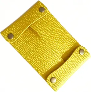 Pocket Tissue Holder for Purse, Soft Tissue Box Reusable Tissue Travel Pouch Paper Box Bag for Face Towels (Yellow)