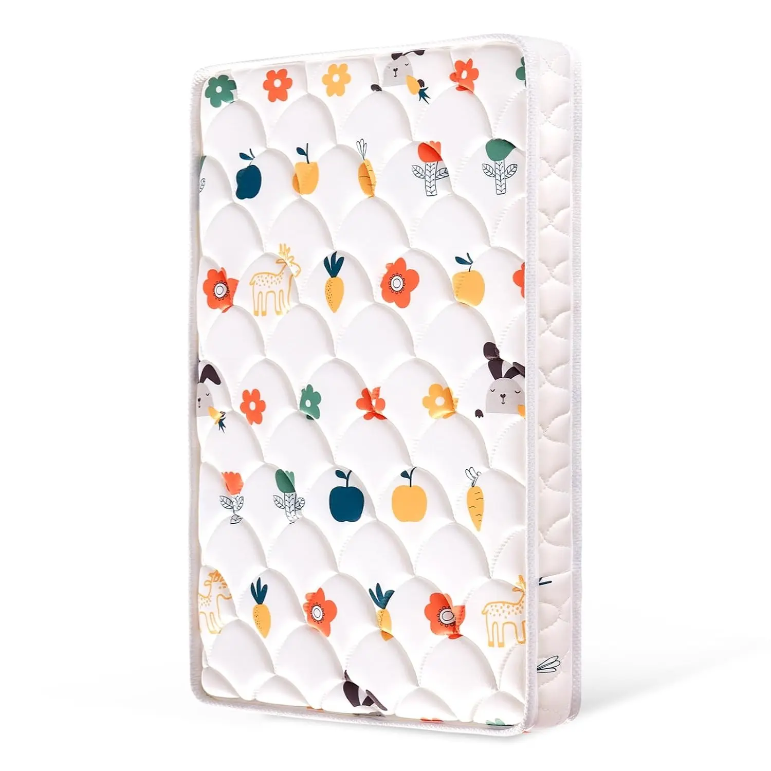 Firm Support & Comfort Premium Foam Mini Crib Mattress 38" x 24" x 4" - Noiseless, Odorless, Hypoallergenic, Dual Sided with Soft Breathable Fabric, Fits Mini and Portable Cribs