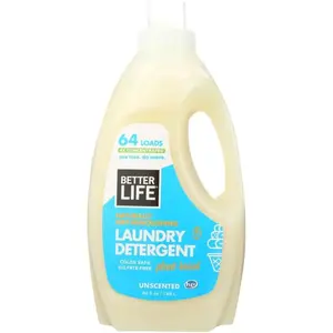 Laundry Detergent - Concentrated Liquid Laundry Soap for Machine - Gentle Unscented Laundry Supplies for Sensitive Skin - 64oz