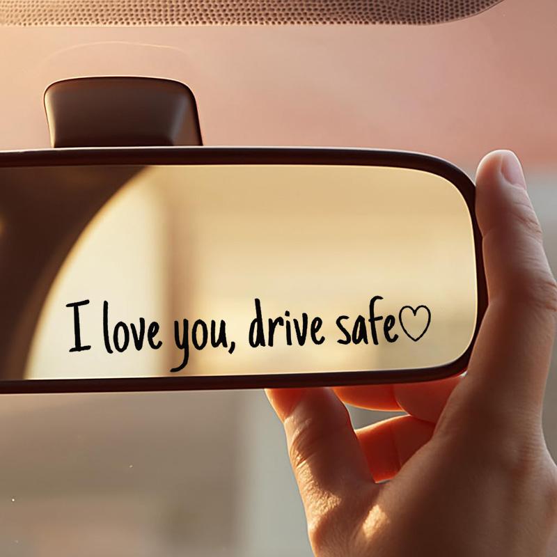 Vinyl Decal for car,12 Counts Set I Love You Drive Safe Car Mirror Decal,Car Rearview Mirror Sticker,Universal Car Accessory.