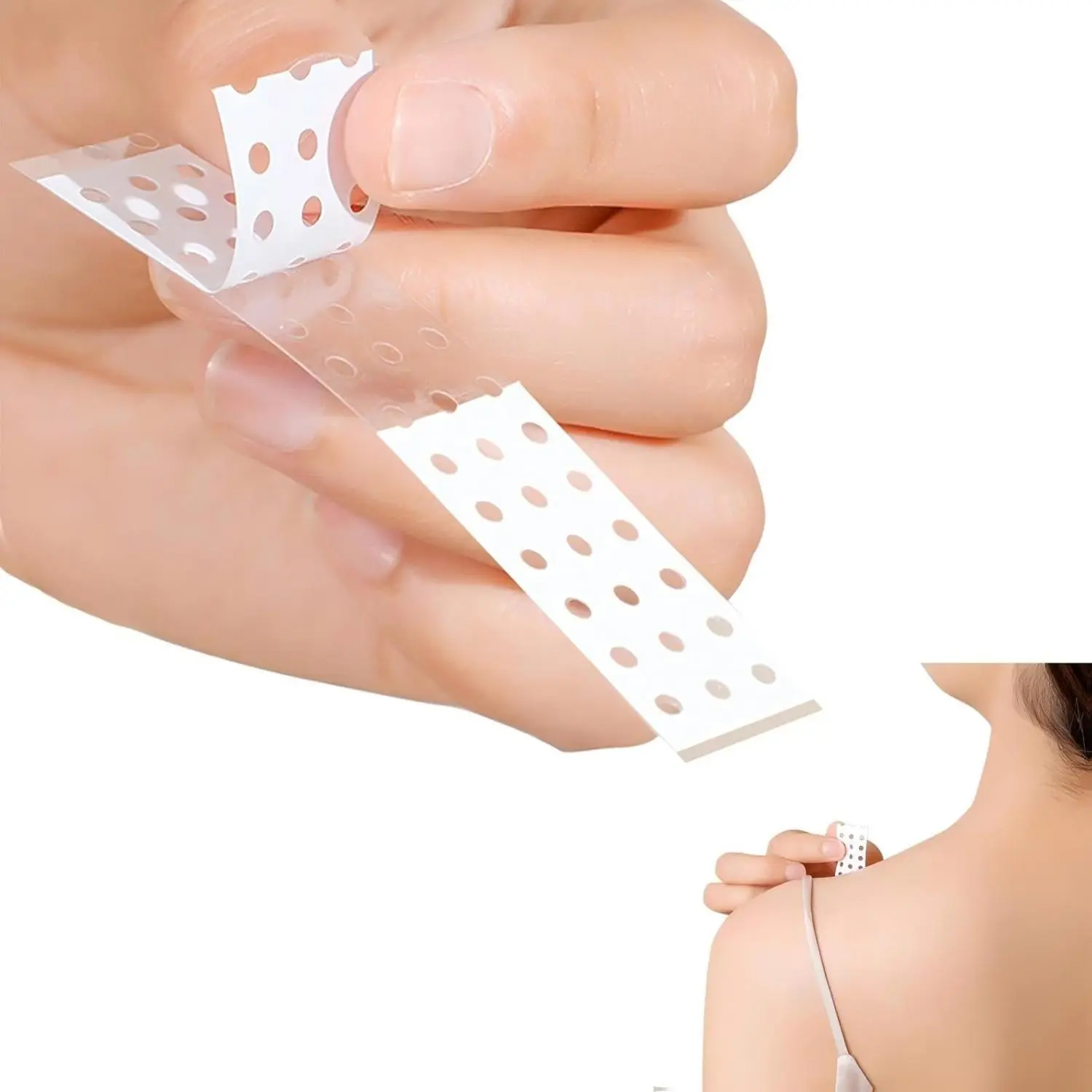 Double-Sided Fashion Tape for Garments, hemlines and necklines, Dress Tape for Closet malfunctions, Skin-Friendly and Non-irritating, Two Models(60pc)