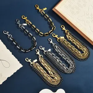 Vintage Bag Strap Extender Chain, Multi-Color/three-In-One Unique Bag Chain, Handbag Wallet Belt Clip, Jeans Chain Pendant