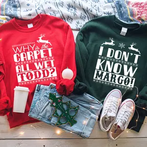 Christmas Vacation Todd And Margo Sweatshirt, Couple Christmas Shirts, National Lampoon Christmas Wife and Husband Matching T-shirts Clothing Hoodie