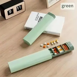 Portable 7 Compartment Medicine Box Organizer, Supplement Organizer, Vitamin Organizer, Compact Design, Lightweight Storage, Easy Clean Outer Shell, Flexible Container, Daily Medication Holder