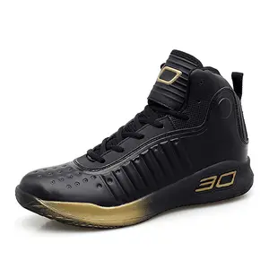 Men's high-top basketball shoes, plus size. Breathable, slip-resistant, shock-absorbing, and durable. Rubber outsole with strong rebound.