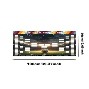High-Definition Print Poster, Blank Football Match Schedule, Knockout Tournament Chart, Home Bar Decor, Viewing Party Decoration