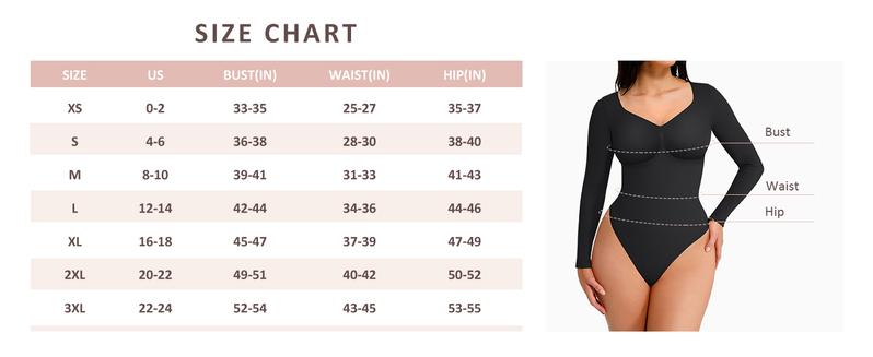 FeelinGirl Women's Seamless Shaping Long Sleeve Thong Comfortable Bodysuit for Tops and Underwear Lady Comfort Basic FeelinGirl Women's Seamless Shaping Long Sleeve Thong Comfortable Bodysuit for Tops and Underwear Lady Comfort Basic