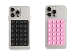 2PCS Phone Silicone Suction Cups,  Phone Case Mount Hands-Free Sticky Cell Phone Grip, Mobile Fidget Mirror Holder for Selfies and Videos