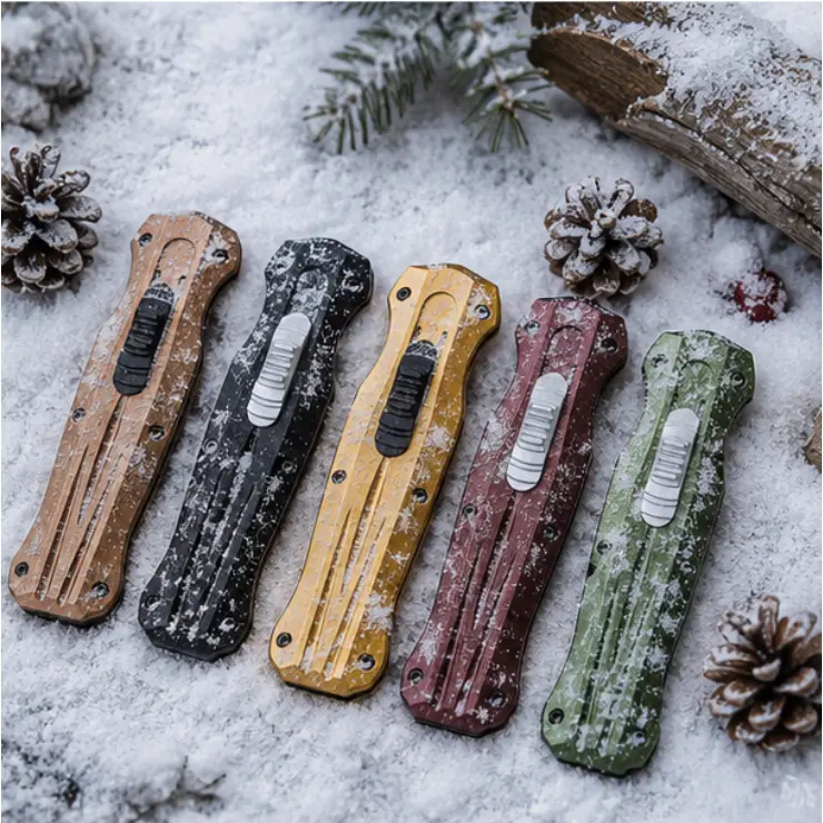 3320 Folding Knife, EDC Pocket Knife for Outdoor Activities - Aluminum Handle, D2 Blade, Camping Driving Daily Utility Tool, Perfect Gift for Friends Edc Survival Tool Survival Equipment