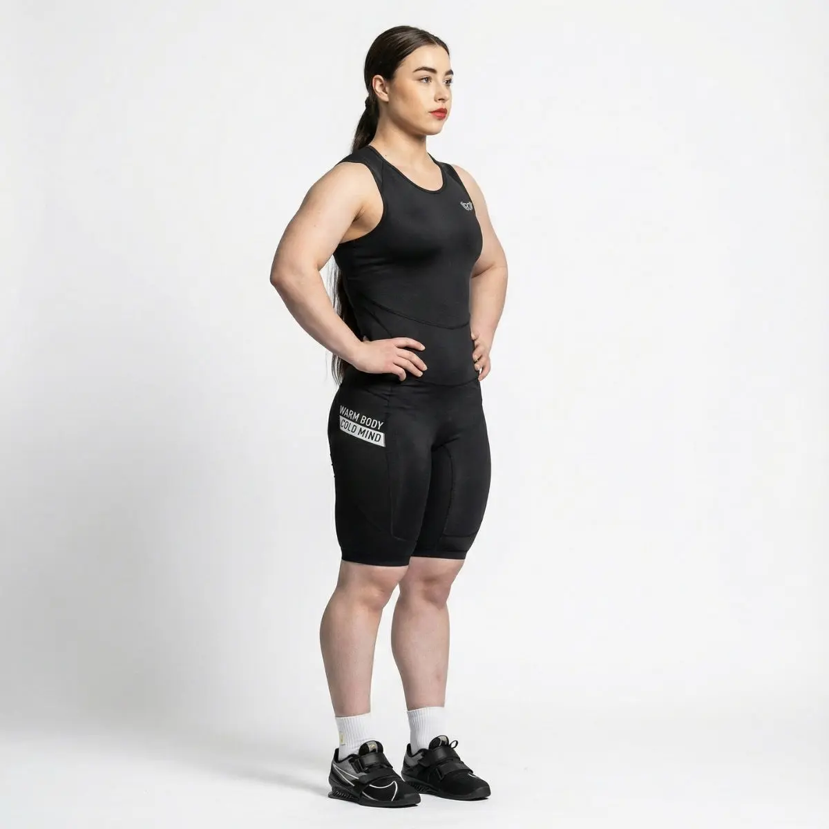 WARM BODY COLD MIND Women's Compression Weightlifting Singlet S-4 For Powerlifting, Olympic Lifting Training and Competitions, Lifting Singlet from 4-Way Stretch Fabric, Full Range Motion, Breathable Fit, IPF Approved Design
