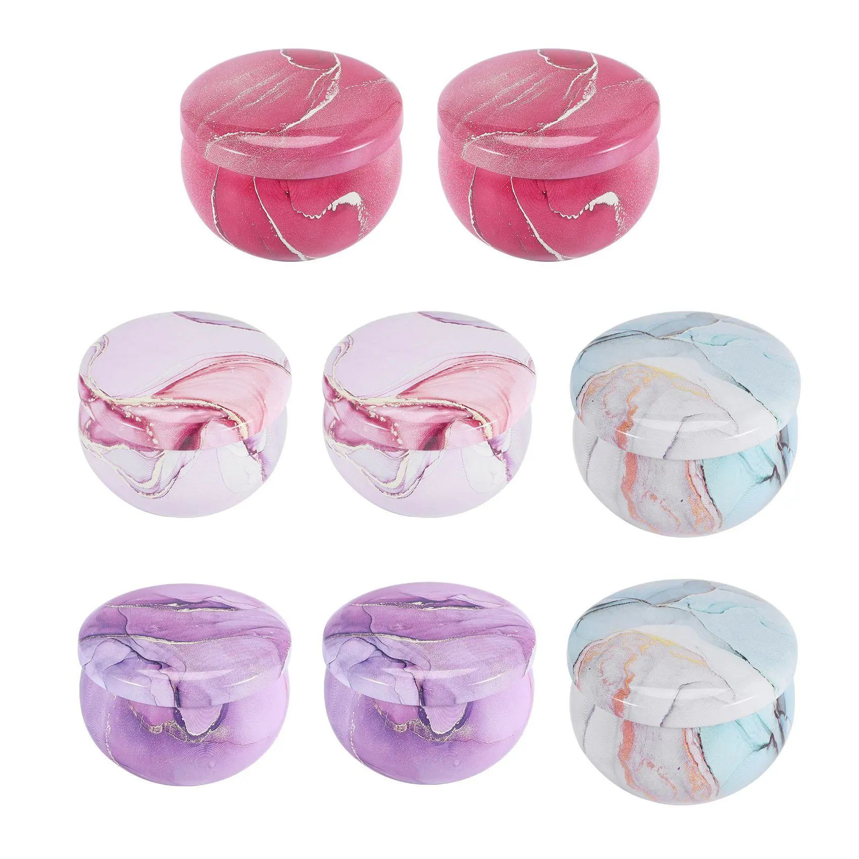 8Pcs Candle Tins for Candle Making Kit Empty Metal Candle Tin with Lids Storage Tins Reusable for Tea Candy Spices Gifts