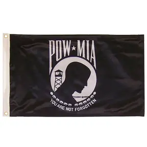 In the Breeze POW/MIA Flag - Weather-Resistant Polyester Military Honor Flag for Yards Gardens Poles - Variety of Sizes for Various Uses and Displays