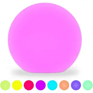 8-Inch LED Ball Light, Multi-Color Rechargeable Night Lights  Dimmable Mood Lamp with Remote for Home Garden Patio Party Bar Decors
