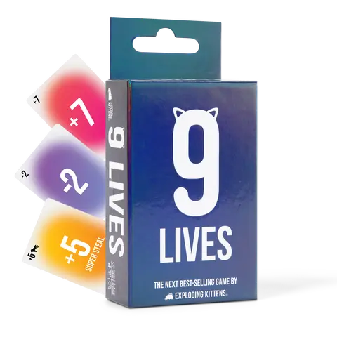 9 Lives - The Fast-Paced Card Game That's Easy To Learn And Impossible To Stop Playing - 2-6 Players Aged 7+ - Great for Parties and Family Game Night