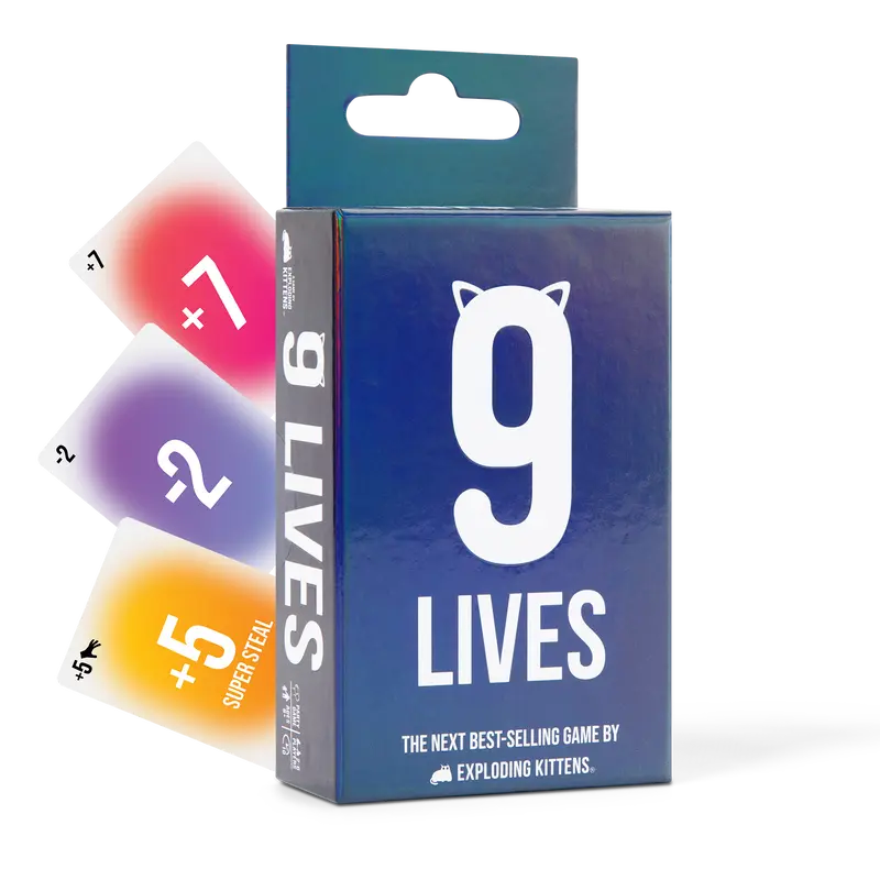9 Lives - The Fast-Paced Card Game That's Easy To Learn And Impossible To Stop Playing - 2-6 Players Aged 7+ - Great for Parties and Family Game Night