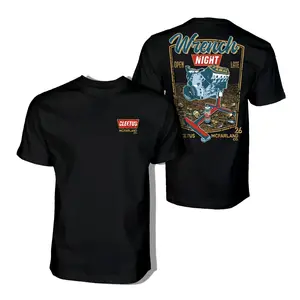 Cleetus McFarland Wrench Night T-Shirt - Mechanic Garage Graphic Tee, Car Repair Humor, Auto Enthusiast Shirt, Open Late Tuning Shop Gift