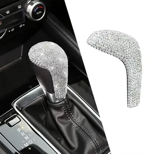 Bling Sparkly Gear Shift Knob Cover Handle Decorative Sticker Compatible With Mazda Accessories 2 3 6 Cx3 Cx5 Cx8 Cx9 Axela 2014-2019