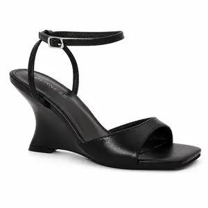 BERNESS Women's Stylish Kaylani Ankle-Strap Sculpted Wedge Heeled Sandals, Casual Women's Shoe & Footwear
