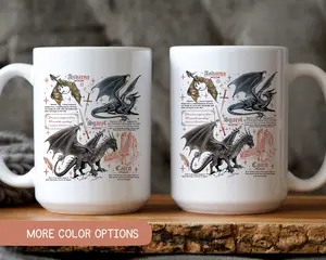 Onyx Storm Mug, Fourth Wing Dragons Tairn Andarna Dragon Rider Basgiath War College Bookish Gift for Readers, Violet Sorrengail, Bookish Mug