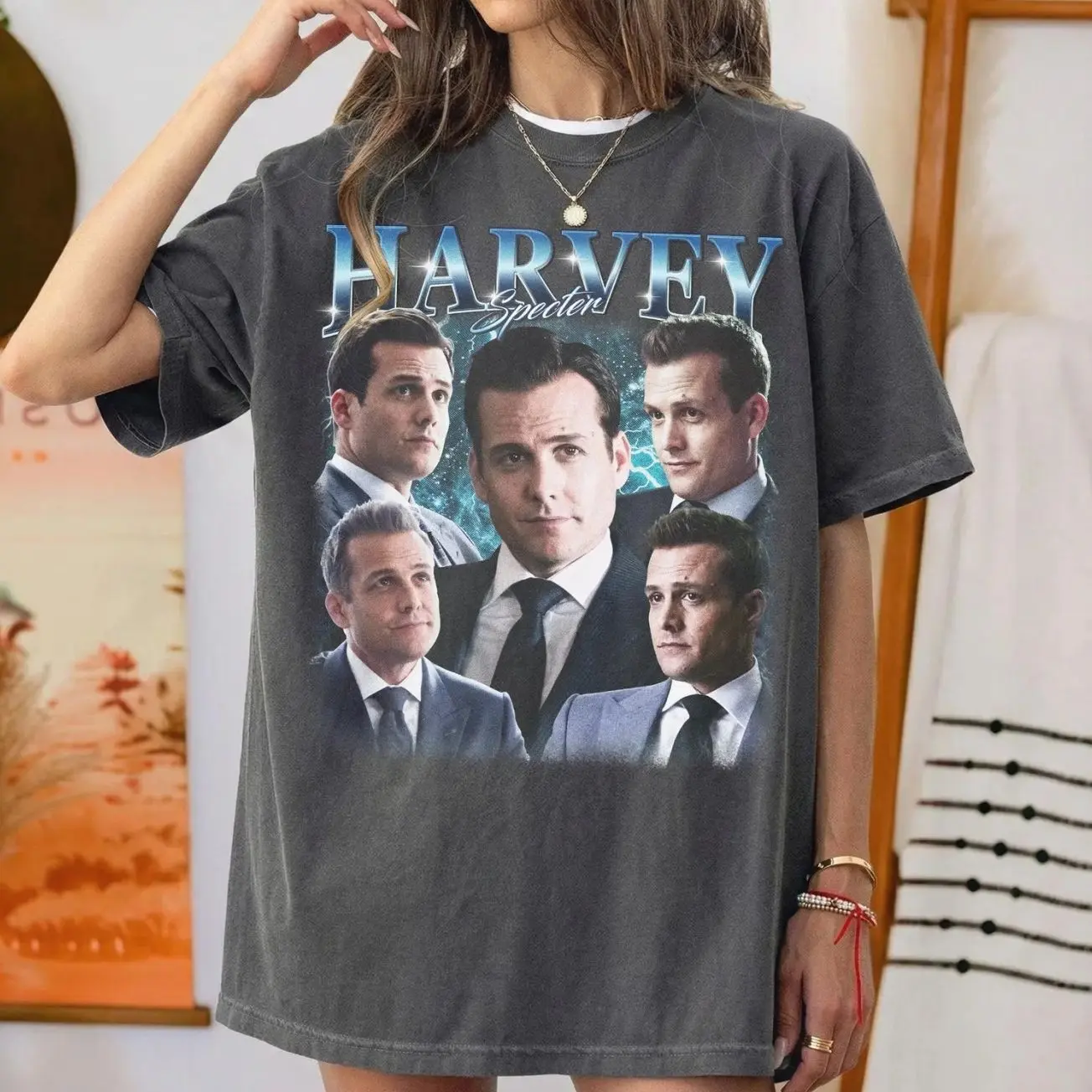 Harvey Specter Shirt, Suits TV Show Vintage Tee, Retro 90s Legal Drama Graphic Shirt, Gabriel Macht Fan Tee, Gift for Lawyer