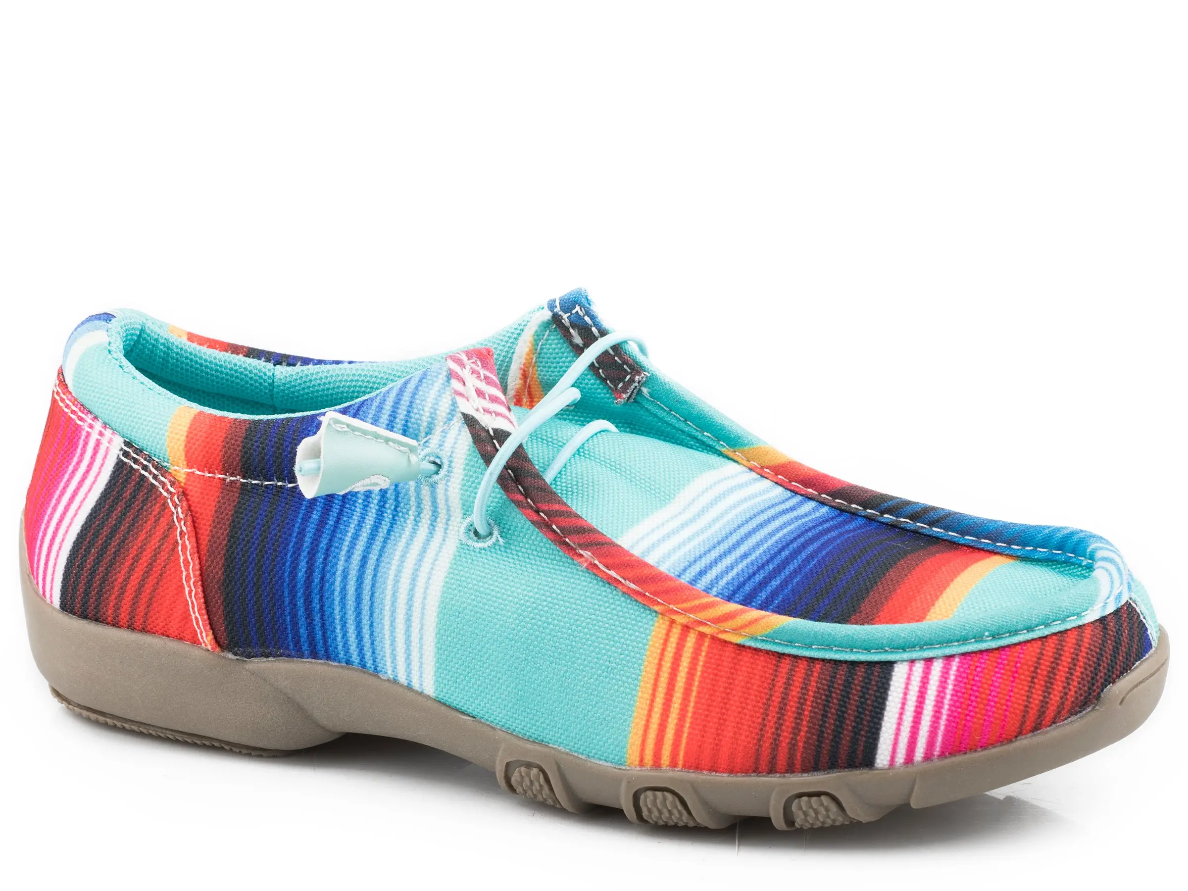 Women's Roper Blue Aztec Canvas Chukka