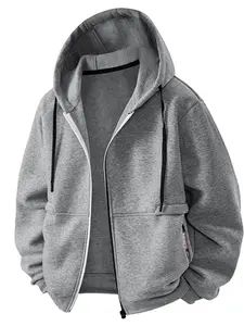 Men's Waffle Fleece Jacket, Loose Fit Warm Coat for Fall & Winter, Trendy Thickened Outerwear, Casual Fashionable Men's Clothing, Long Sleeve