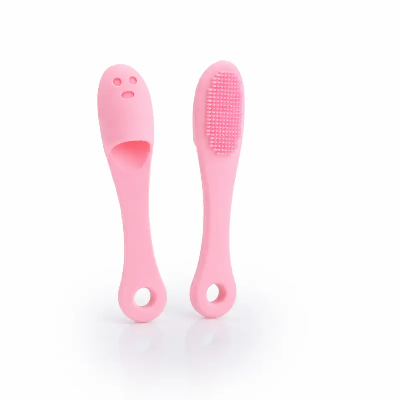 Pink Silicone Facial Cleansing Brush Kit - Silicone+Plastic Tool with Lightweight Handle, Soft Nose & Lip Cleaner, Safe Non-Toxic, Easy to Carry for Home Everyday Personal Care (2pcs/5pcs/9pcs)