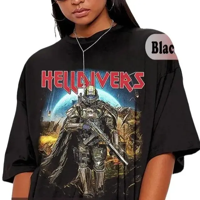 Helldivers 2 Wash Unisex Oversized Shirt, Skull Shirt - Helldivers 2 T-Shirt, Helldivers 2 Tee, Parody, Men's, Unisex & Women's Casual Fabric