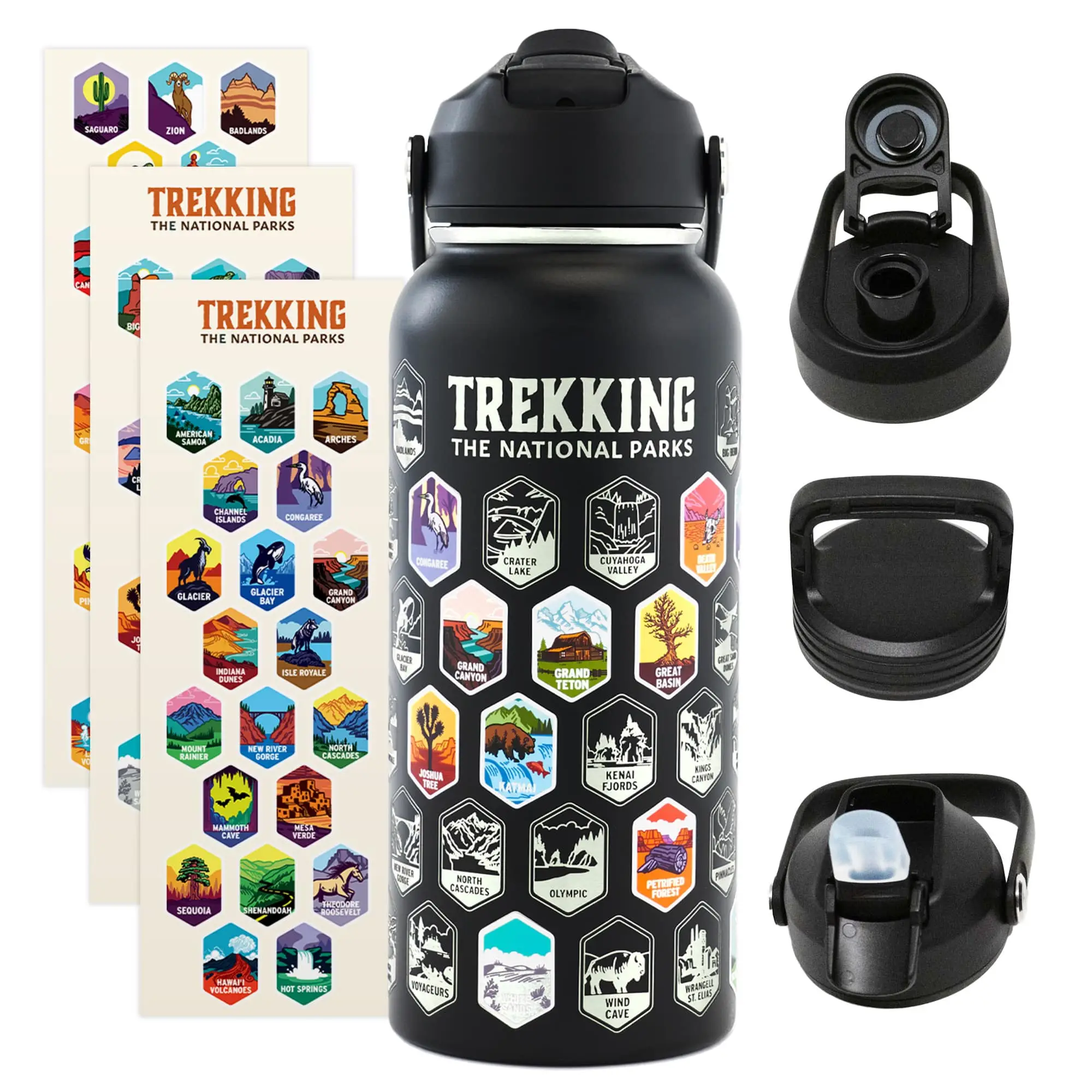 Underdog Games Trekking The National Parks Water Bottle 32oz Insulated Leakproof...