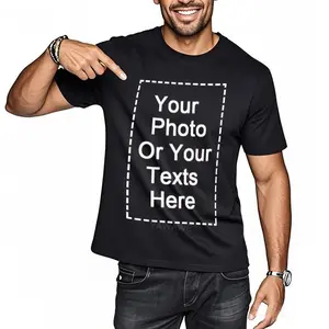 Custom Photo Text Graphic Tee for Men Personalized Short Sleeve T Shirt Printed Shirt Gifts for Him Guys Gifts