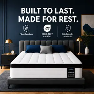 FANSACE 12/14 inch Queen/King/California King Size High Quality Mattress in a Box, Medium Firm Supportive Memory Foam & Pocket Coils, Strong Edge Support, Pressure Relief, Knit Cover, Box Delivered