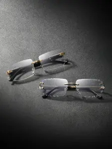 Men's Metal Square Crack Diamond Edge Frameless Mirror, Fashion Leopard Leg Decor, Casual High-End Flat Mirror for Daily Use, Stylish Square Frames