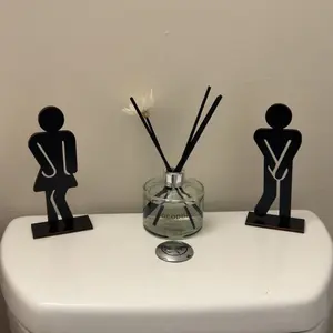 Wooden Bathroom Decor Set, Natural Wood Design, Ideal for Men & Women, Perfect for Bathrooms & Restrooms, Enhance Your Space