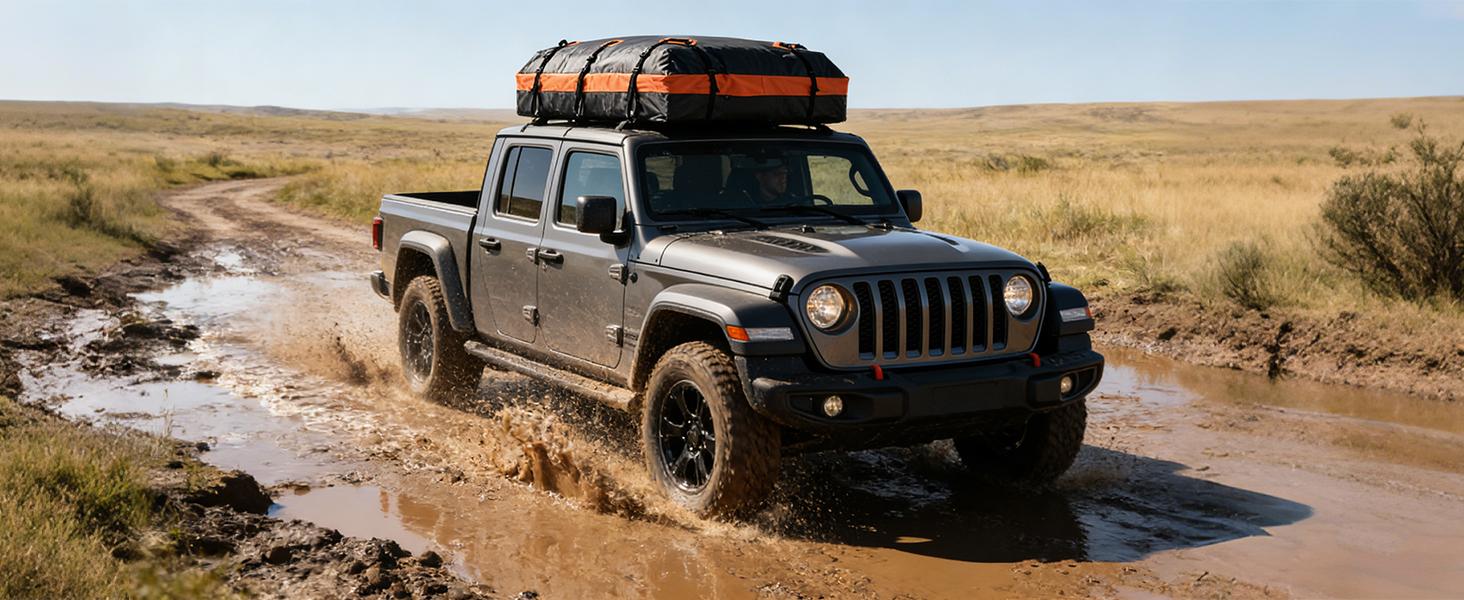 Waterproof Car Roof Cargo Carrier Bag, Heavy‑Duty PVC Rooftop Storage Bag with Anti‑Slip Mat, Combination Lock & Reinforced Buckles, Universal Fit for Cars With/Without Roof Racks for Travel Road Trips