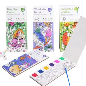Watercolor Coloring Notebook, Kindergarten Baby Doodle Drawing Book, Fill-In-The-Blank Storybook, Paper Material
