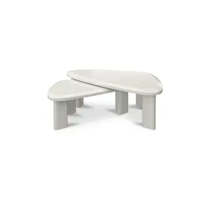 Sophie Outdoor Nesting Table Set Cream Lacquer