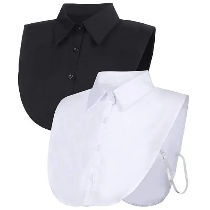 2pcs Fake Collar Detachable Collar for Women Shirts Collar Dickey Collar Half False Blouse Dickey