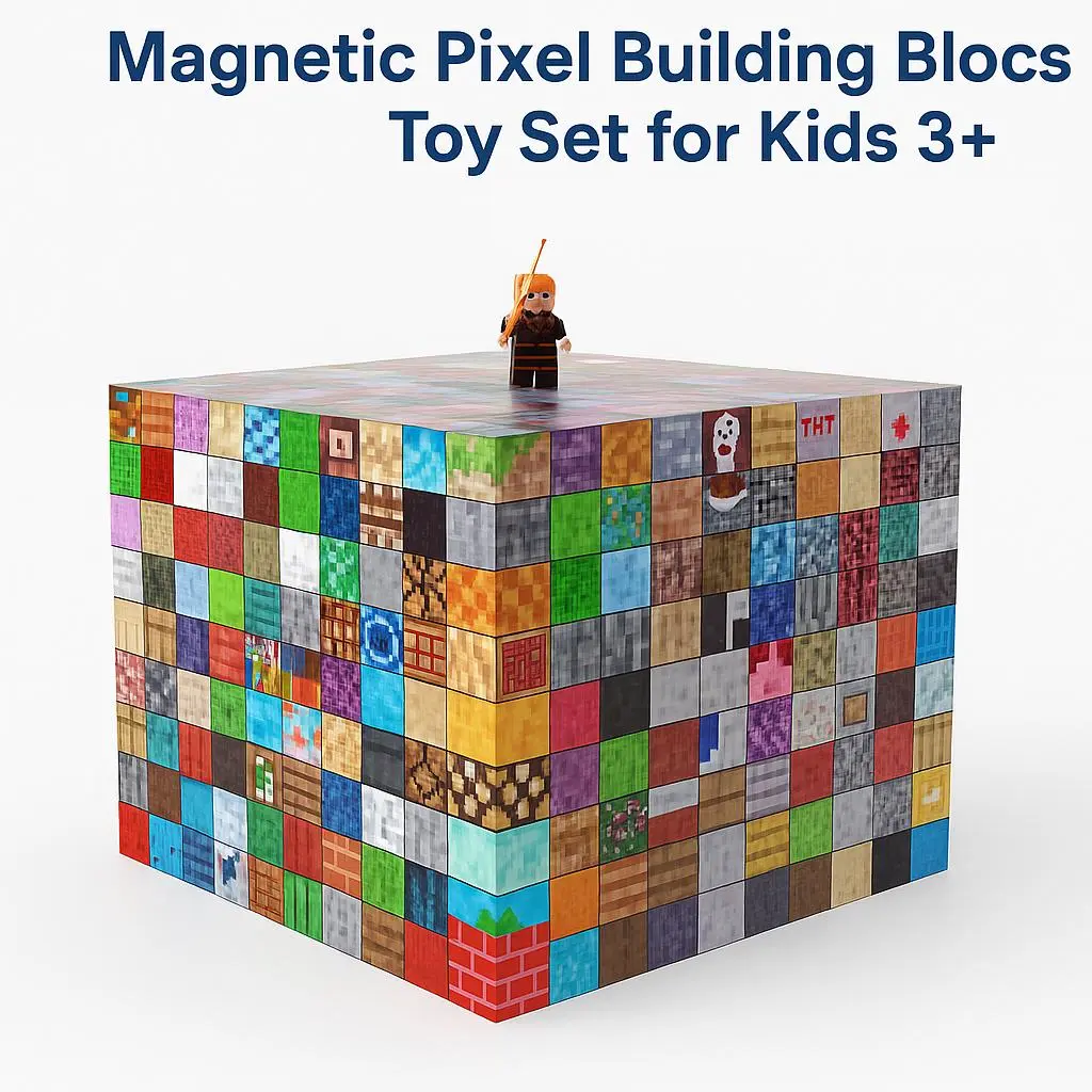 Magnetic Building Set - 100PCS My Magic Portal Magnet Building Blocks, STEM Montessori Sensory Toddler Toys for 3-13 Years Boys Girls, Kids' Birthday Gifts