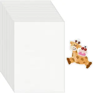 WISYOK 50Pcs Shrinky Film, Shrinky Plastic Sheets for DIY, Keychains, Crafts Ornament and Gifts, 8.2X5.8inch