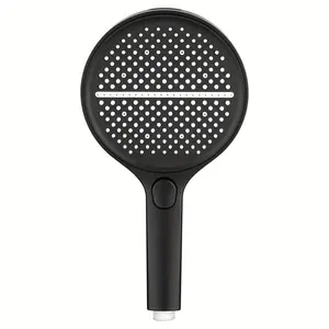 15.24 cm Handheld Head 4-mode Rainfall Large Panel Shower Spray Head Hand Held Sprayer Spray Gun Cleaning Home RV Bathroom Black