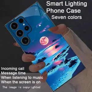 Colorful intelligent voice controlled luminous phone case suitable for S26Ultra/S25Ultra/S24/S22Ultra/S23Ultra/S21Ultra/S20Ultra/S10+/S9+/S10 5G/Note20Ultra/Note10+/Note8/Zfold 7/Zfold 6/Z Flip7/Z Flip6  Intelligent luminous voice controlled phone case -
