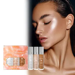 Eelhope Facial Essence Oil Stick Set Makeup Ball Liquid Fluorescent Oil Copper Smooth Aloe Glass Cosmetics Light up Glossy Moisturizer