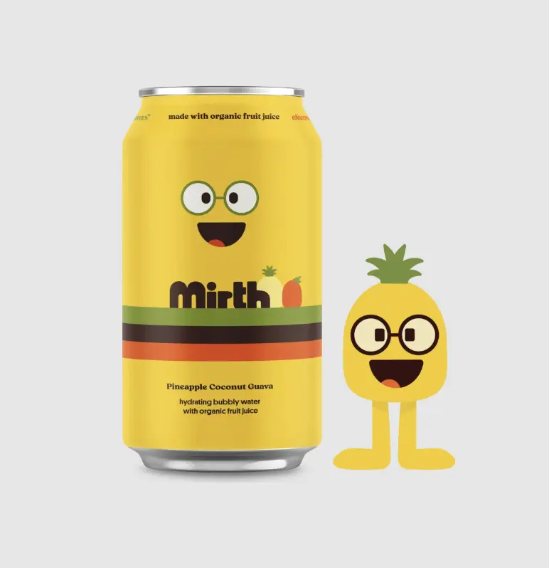 Pineapple Coconut Sparkling Fruit Juice - Healthy Soda with No Added Sugar