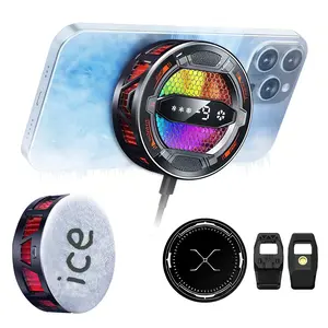 2026 New 4-in-1 Mobile Phone Cooler with 30s RapidCooling Al Mode Magnetic Semiconductor 3 Speeds LEDDisplay Compatible iPhone Android ,Mobile phone cooling pad for Free Fire, PUBG,and CODM