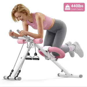 440lbs Weight Capacity Abdominal Crunch Machine for Home Fitness Training