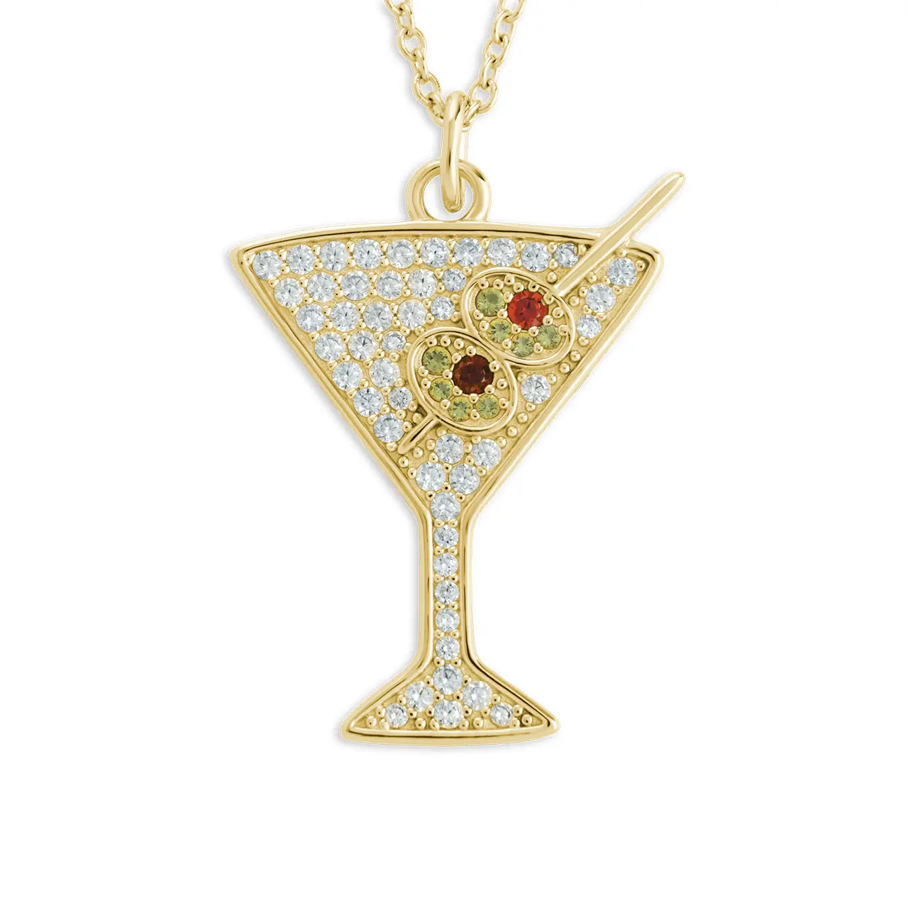 Pave CZ Pendant Necklace