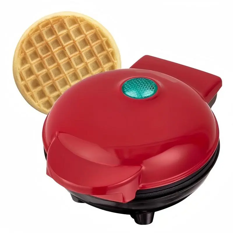Round Mini Waffle Maker Machine, Non-stick Coating Small Pancake Baking Pan, Household Kitchen Appliances Suitable for Making Waffles, Paninis, Hash Browns