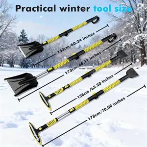 7-in-1 Retractable Snow Brush & Shovel Set! 🚗   Heavy-Duty Ice Scraper with 180 °   Rotating Broom for Trucks & SUVs. Expandable Winter Car Kit with Foam Grip - Your Ultimate All-Season Vehicle Survival Tool!